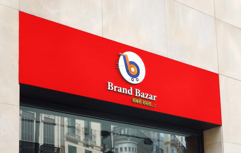 Modern logo “BB shopping cart” concept for Brand Bazar by The Gravids