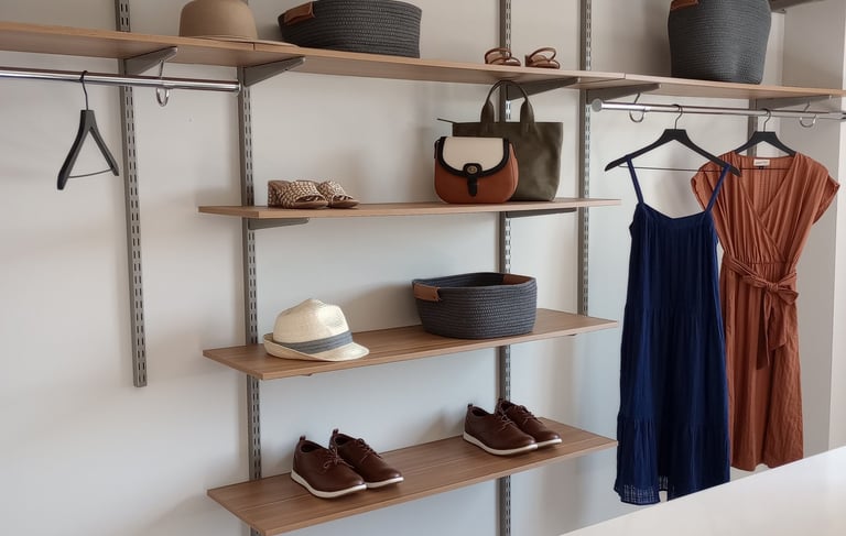 Minimalist closet Union Kentucky -Tina Wilmhoff -RevampT Spaces Organizing Services 