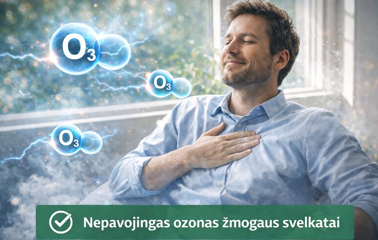 alergenų šalinimas ozonu, dulkių erkučių naikinimas ozonu, trobagrybio naikinimas ozonu, ozonavimo