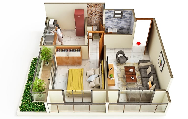 Flat No.B-01 RERA CARPET 439 Sq.Feet.