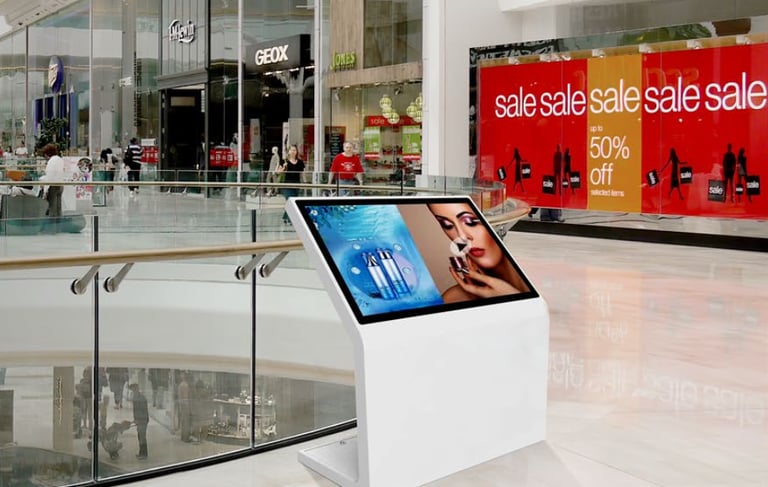 claratech's displays for shopping mall