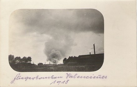 Luftangriff auf Valenciennes, 1915.