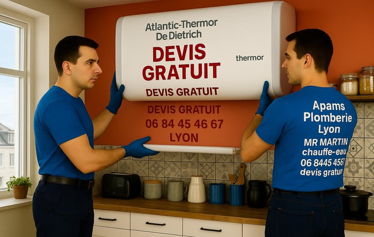 plombier Lyon 7 Installation réparation SAV Dépannage SAV chauffe eau  extra plat Thermor 