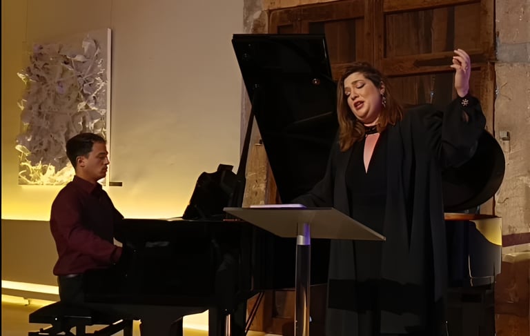 Laure de La Fuente, veu i Llorenç Prats, piano