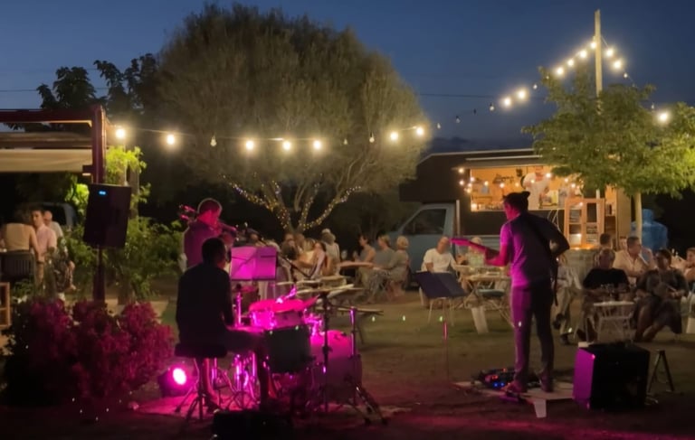 Grup de jazz al celler Mesquida Mora