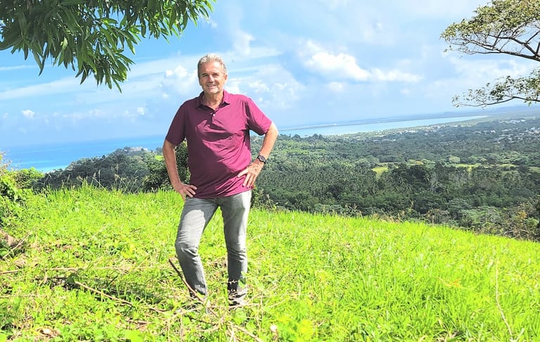 View from the grounds of Talipot Ecolodge in Miches