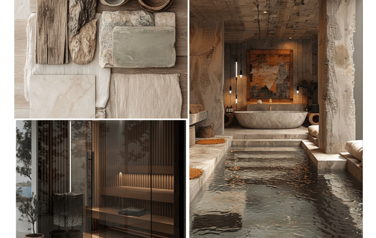 photo collage resort thermal suite