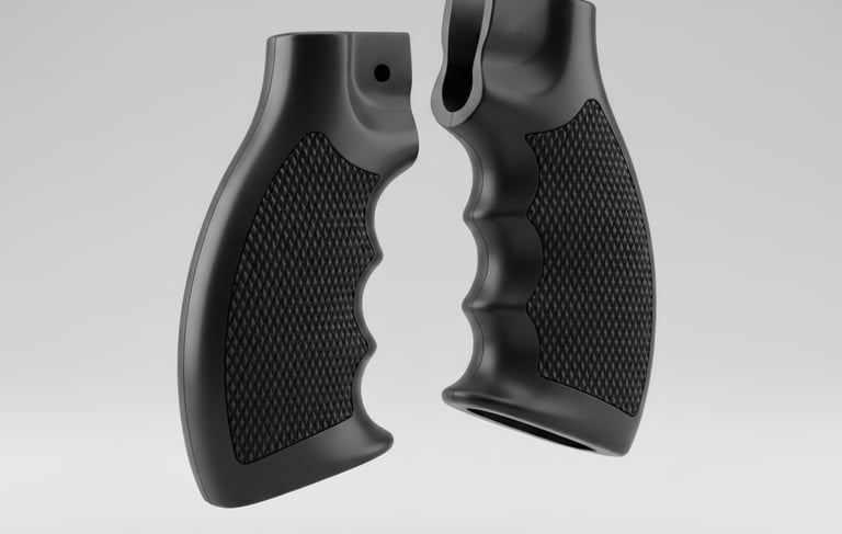 plaquette poignée revolver