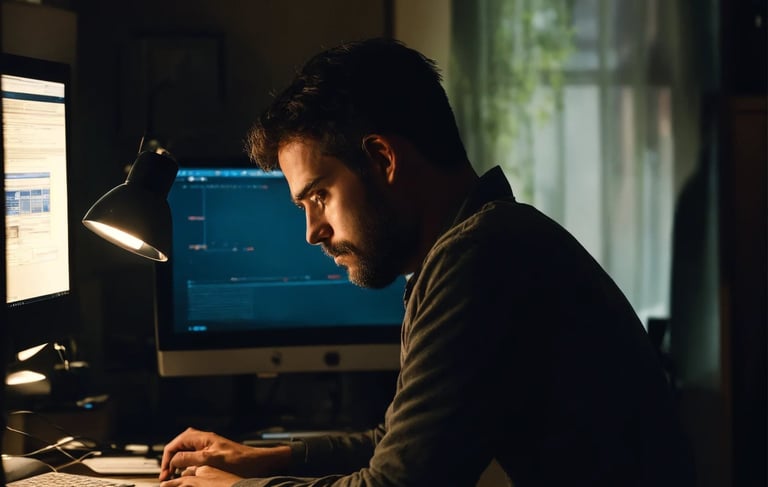 un homme deprimé au bureau-