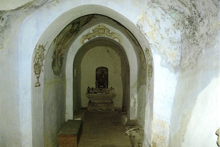 Interior de l'ermita