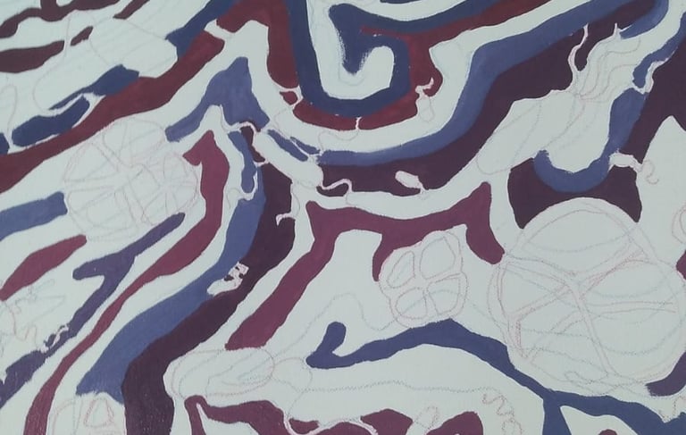 ASM Agar Art Contest Open Category Winning piece 'Irradiating Microbes' by Sunskritha S, in progress