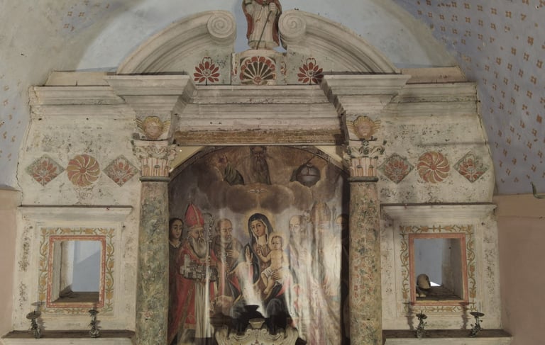 Snimka crkve i oltara na Mljetu