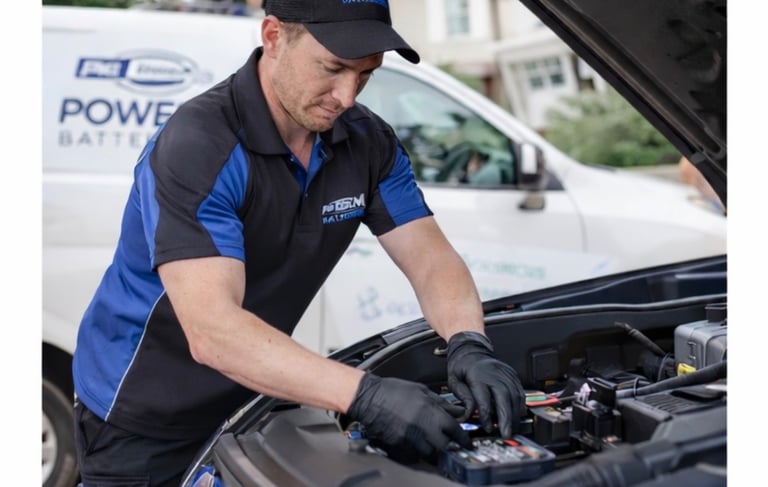 Car battery replacement service in Perth by PowerOn Batteries