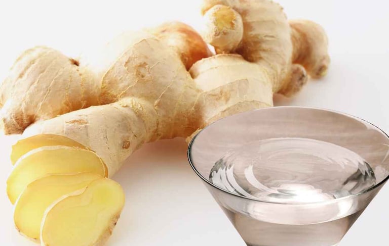 Wellness product Ginger Ark prepared via   Distillation Proccess