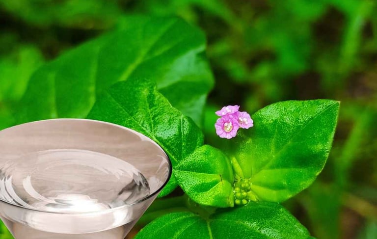 Wellness product Punarnava Ark prepared via   Distillation Proccess