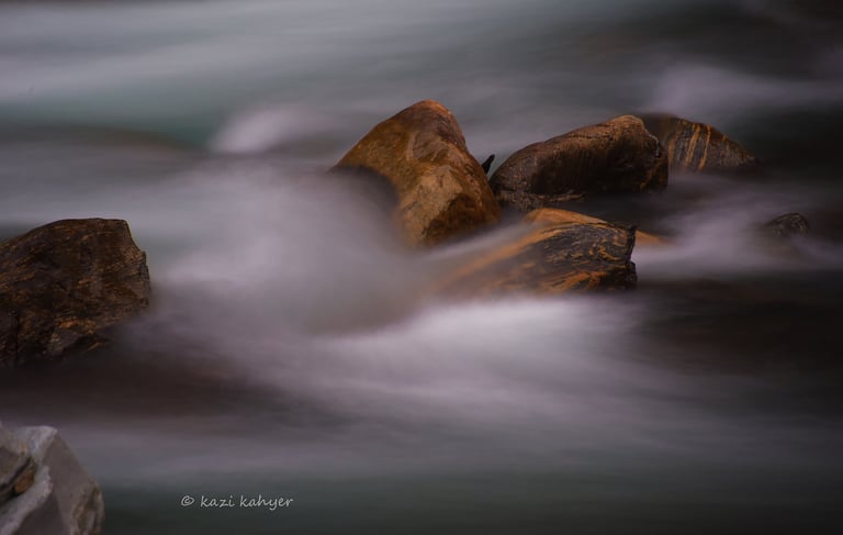 a beautiful picture of river water blurred.