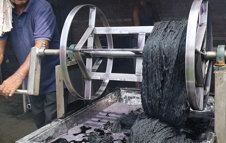 Hank Dyeing Process of Wool Yarn