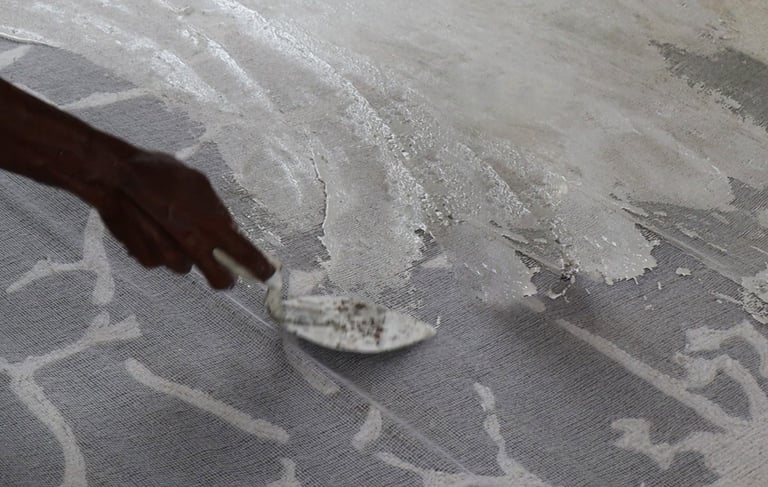 Handtufted carpet backing by natural latex