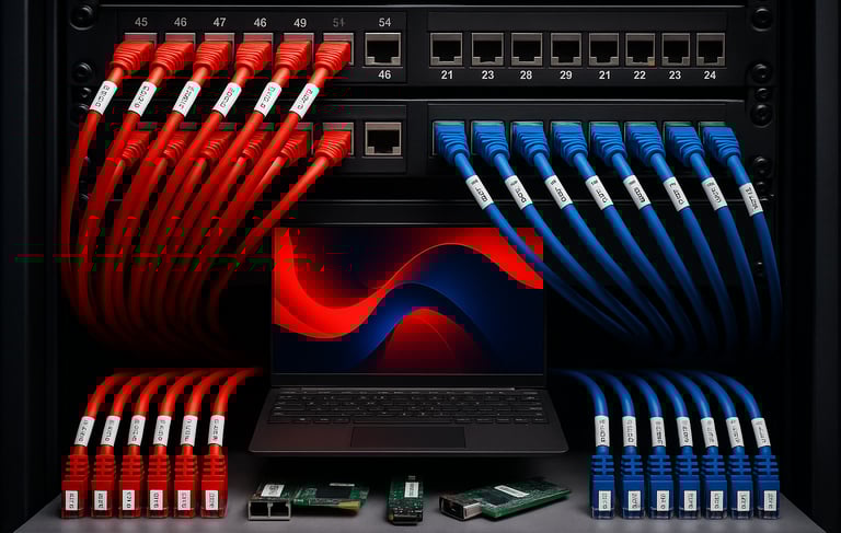 Etiquetas para cableado y Racks de data center