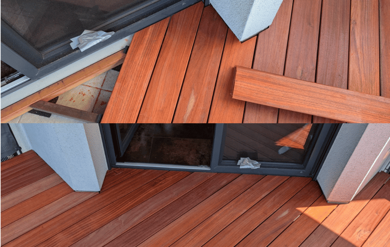 terrasse en bois exotique