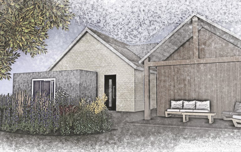 3D impressie achtertuin