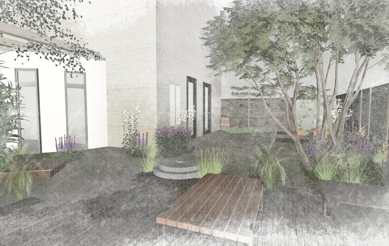 3D impressie achtertuin