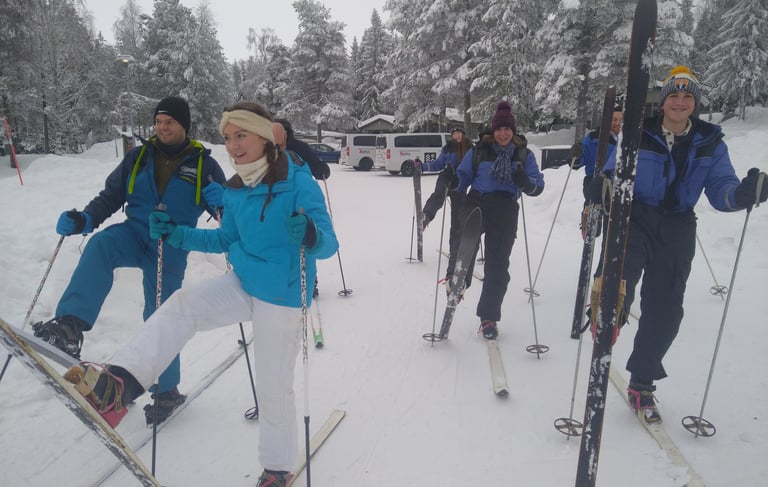 un tour en ski en Laponie