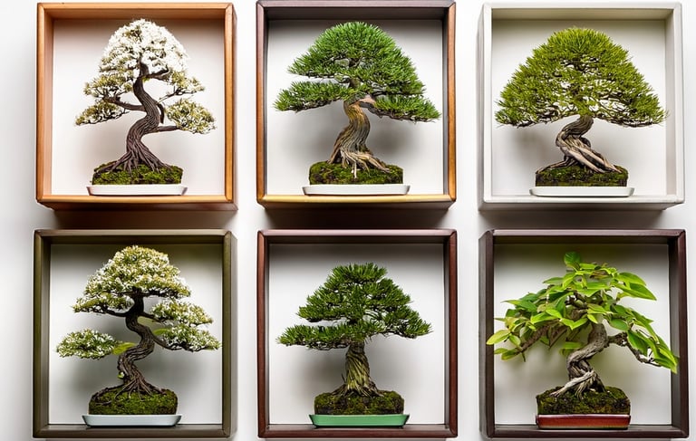 variety of bonsai indoor & Outdoor plants