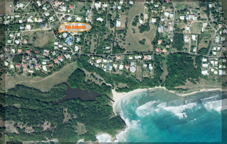Carte avec emplacement de notre bungalow