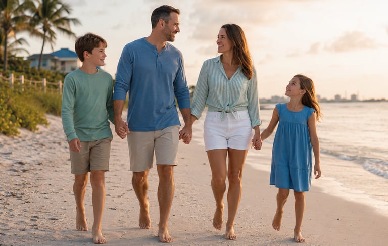 Family enjoying time together after planning financial protection through life insurance