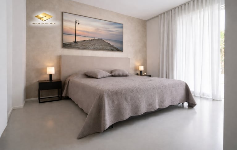 Camera da letto in resina eco-sostenibile Trieste Resine Mongiardo