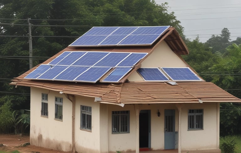 a house with a solar panel on the roof