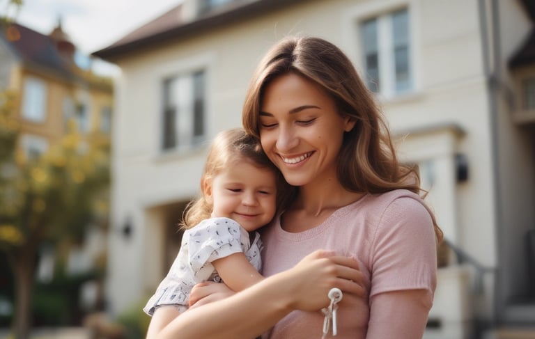 A professional lawyer reviewing property documents in a warm, earth-toned office.