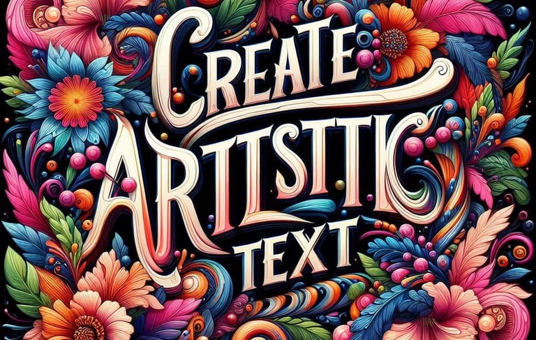 Creat Artistic Text Design
