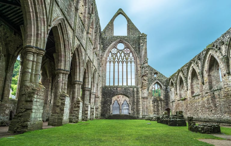 tintern abbey in sunshine