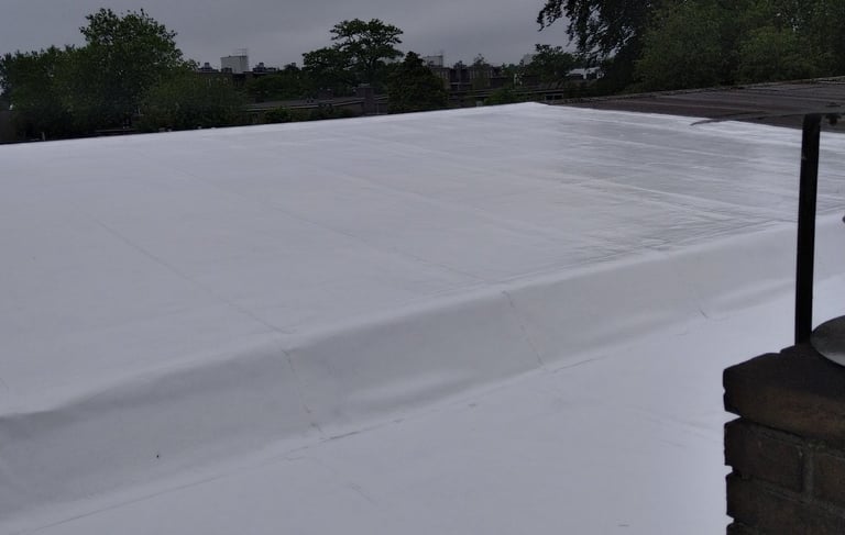 wit platdak coating
