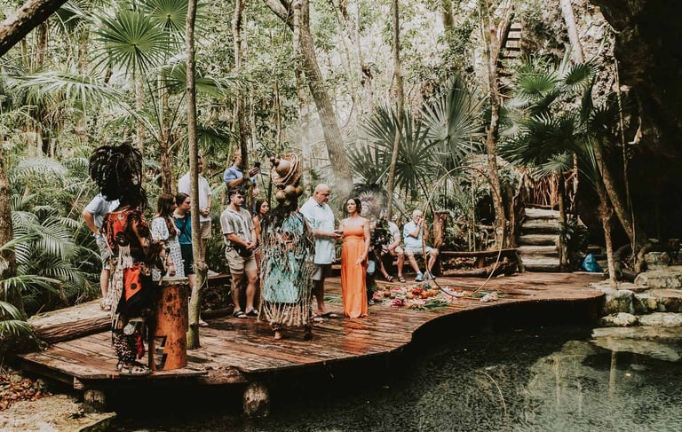 Tulum wedding ceremony in the Jungle