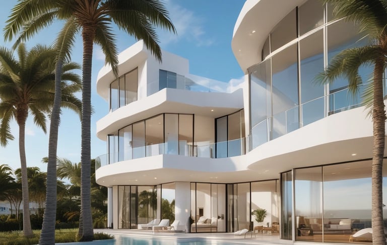 A two-story house under renovation with new brickwork being added. A black tarp covers construction materials in the foreground, surrounded by wood and other building materials. The house features a light brown exterior with two windows on the upper floor, white-framed doors, and a partially completed extension on the ground floor.