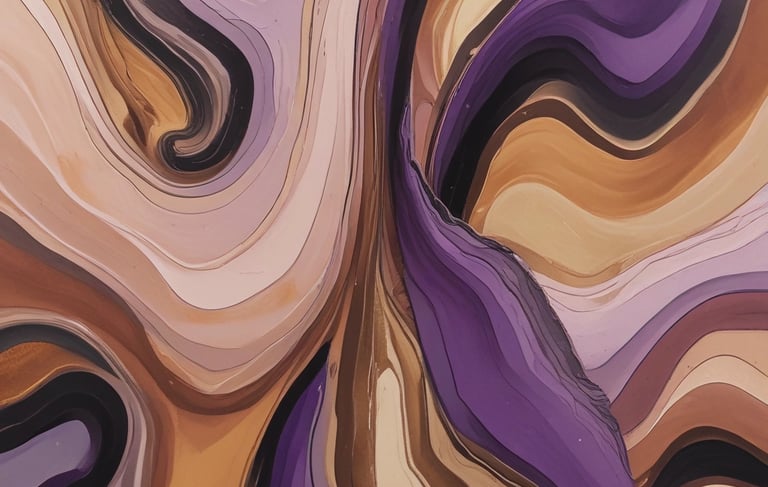 une peinture abstraite colorée d'un motif tourbillonnant
