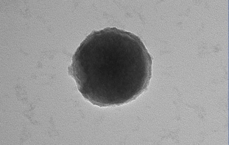 Electron micrograph of liposome vitamin C