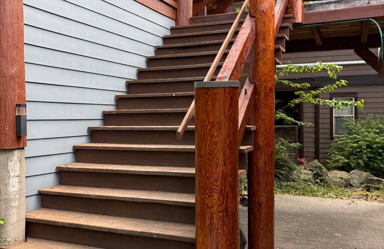 Nanaimo home railing and post repair, completed by Vancouver Island company Embassy Restorations