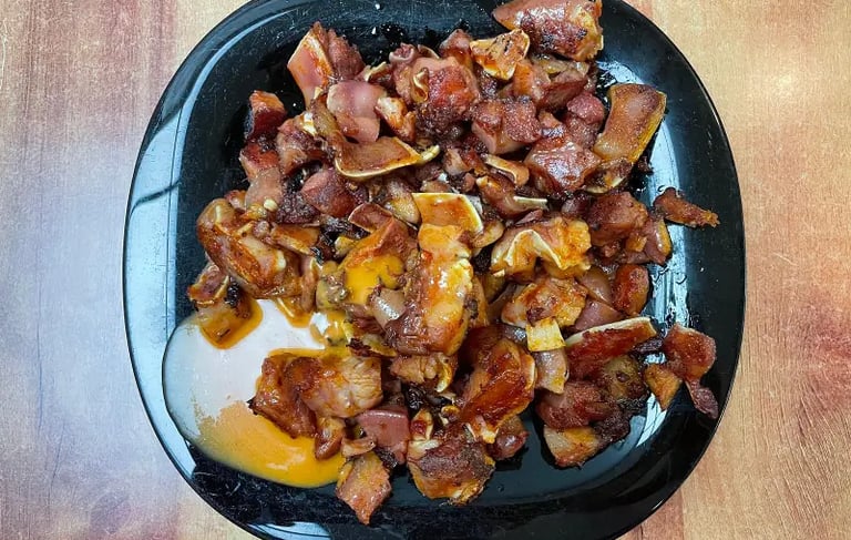 plato de oreja de cerdo a la plancha