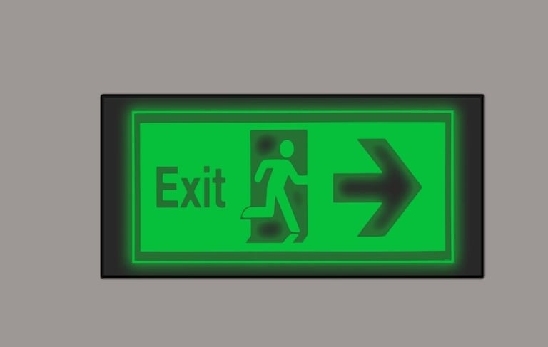 Luminous Exit sign