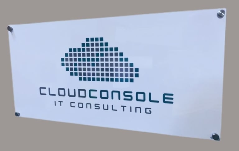 cloud console IT consulting indoor sign