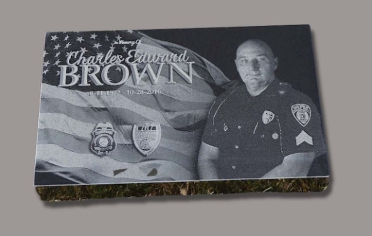 charles edward brown headstone granite