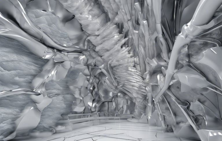 white and black abstract painting