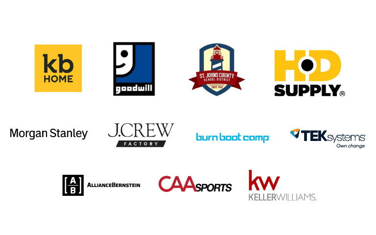 Trusted by these top companies, kb home, goodwill, hd supply, j.crew factory, and more