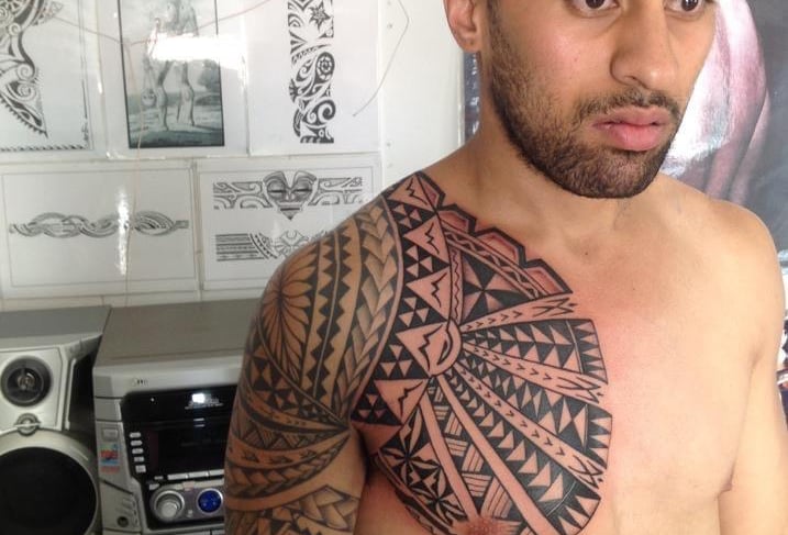 polynesian tattoo design chest melbourne perth sydney perth kalia tattoo