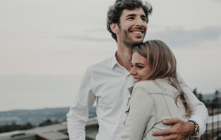 couple hugging