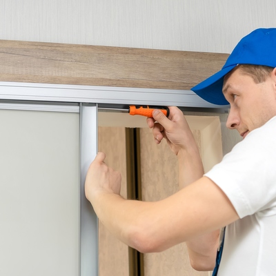 Fixing closet doors that fall off track Roller or wheel replacement